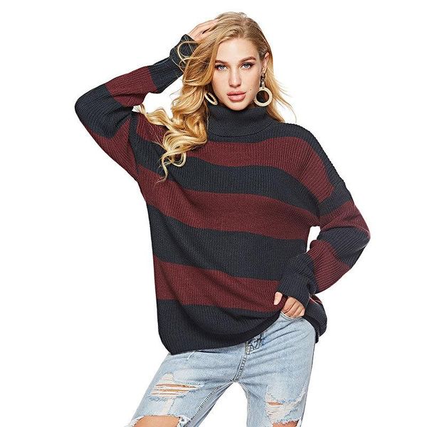 blasting with striped turtleneck sweater bigger sizes of fund 2021 autumn winters is women's wear long-sleeved sweaters, White;black
blasting with striped turtleneck sweater bigger sizes of fund 2021 autumn winters is women's wear long-sleeved sweaters, White;black