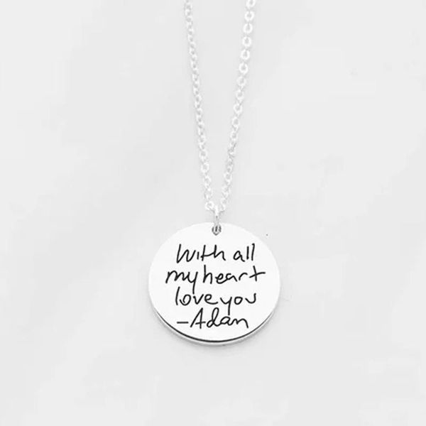 pendant necklaces ufine personalized words handwriting fashion disc necklace cooper n2066, Silver
pendant necklaces ufine personalized words handwriting fashion disc necklace cooper n2066, Silver