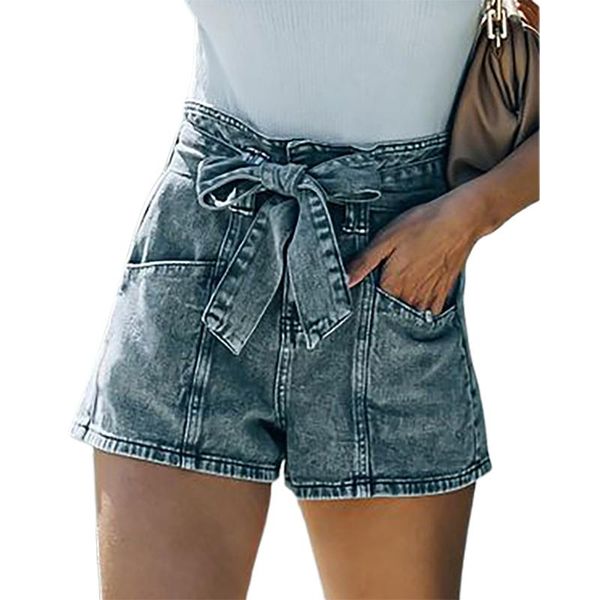 women's shorts women fashion casual denim short pants trousers summer tied waist, White;black
women's shorts women fashion casual denim short pants trousers summer tied waist, White;black