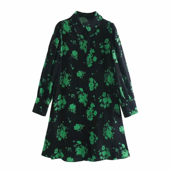 evfer women fashion green floral print za black mini dress female casual long sleeve single breasted turn-down collar chic 210421, Black;gray
evfer women fashion green floral print za black mini dress female casual long sleeve single breasted turn-down collar chic 210421, Black;gray