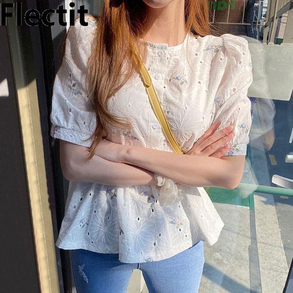 women's blouses & shirts flectit summer for women 2021 blouse cutout embroidery floral white spring outfit *
women's blouses & shirts flectit summer for women 2021 blouse cutout embroidery floral white spring outfit *