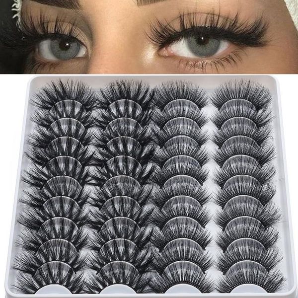 false eyelashes 20 pairs 3d faux mink handmade fluffy volume lashes natural long extension beauty makeup tool
false eyelashes 20 pairs 3d faux mink handmade fluffy volume lashes natural long extension beauty makeup tool