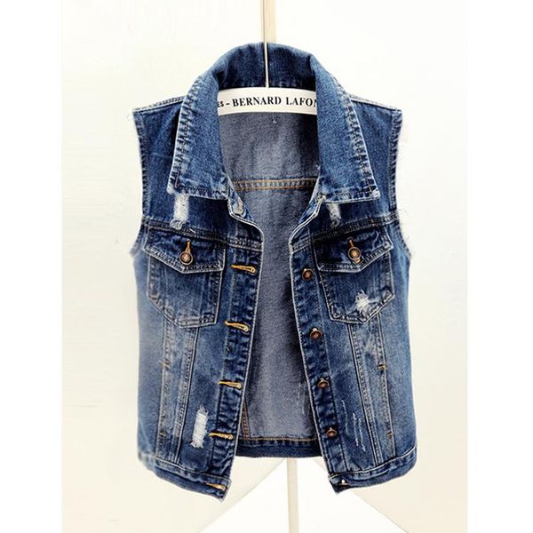 women's jackets 2021 hole in denim fashion jacket woman female brief paragraph sleeveless women tank top, Black;brown
women's jackets 2021 hole in denim fashion jacket woman female brief paragraph sleeveless women tank top, Black;brown