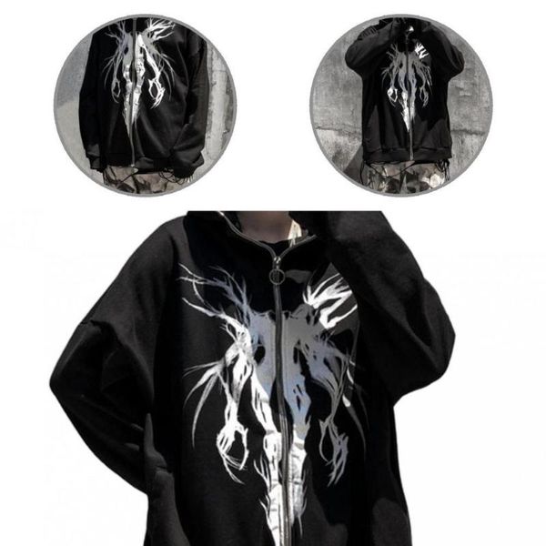 men's hoodies & sweatshirts pockets trendy long sleeve zipper hoodie coat women drawstring for daily wear, Black
men's hoodies & sweatshirts pockets trendy long sleeve zipper hoodie coat women drawstring for daily wear, Black