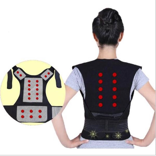 male female adjustable belt therapy magnetic back posture corrector support brace lower pain treatment corsets, Black;blue
male female adjustable belt therapy magnetic back posture corrector support brace lower pain treatment corsets, Black;blue