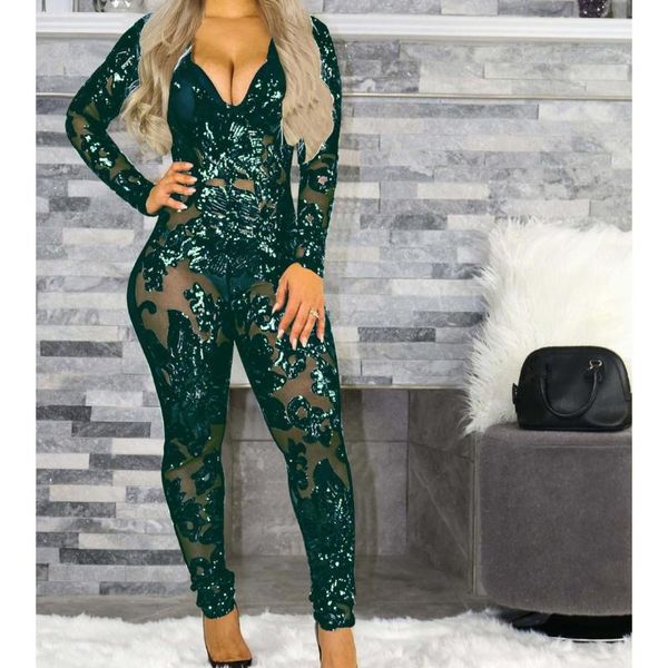 women's jumpsuits & rompers deep v neck sequin jumpsuit women long sleeve see through party plus size bodycon club, Black;white
women's jumpsuits & rompers deep v neck sequin jumpsuit women long sleeve see through party plus size bodycon club, Black;white
