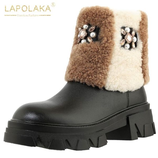 boots brand design 2021 add fur warm wool winter woman shoes thick bottom rhinestone platform ins luxury snow, Black
boots brand design 2021 add fur warm wool winter woman shoes thick bottom rhinestone platform ins luxury snow, Black