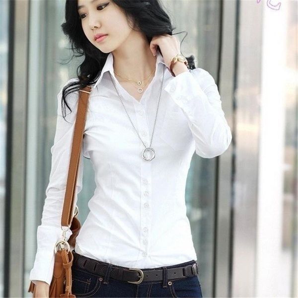 women's blouses & shirts springkorea women long sleeve white shirt female lady's casual lapel slim workwear ol blouse 5xl 824234
women's blouses & shirts springkorea women long sleeve white shirt female lady's casual lapel slim workwear ol blouse 5xl 824234