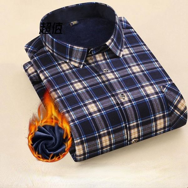 men's casual shirts autumn winter thicken fleece shirt men business plaid long sleeve warm clothes turn down collar button up classic, White;black
men's casual shirts autumn winter thicken fleece shirt men business plaid long sleeve warm clothes turn down collar button up classic, White;black