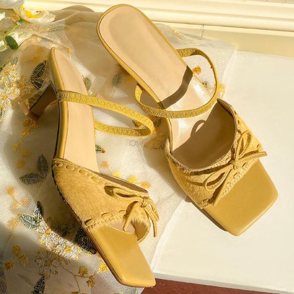 women's horsehair open toe slip-on thin high heel sandals elegant ladies summer mules quality bowtie sweet slides shoes, Black
women's horsehair open toe slip-on thin high heel sandals elegant ladies summer mules quality bowtie sweet slides shoes, Black