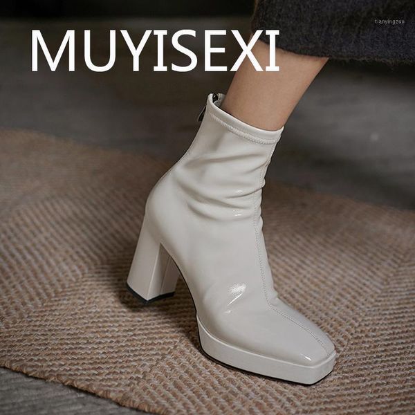 boots extreme 8.5cm high heel cow leather nightclub waterproof square toe zipper young lady modern fashion ankle hchx02 muyisexi1, Black
boots extreme 8.5cm high heel cow leather nightclub waterproof square toe zipper young lady modern fashion ankle hchx02 muyisexi1, Black