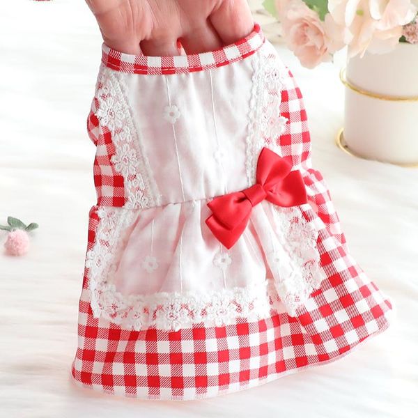 dog dress plaid summer cute princess maid lace bowknot teddy clothes for dogs apparel
dog dress plaid summer cute princess maid lace bowknot teddy clothes for dogs apparel