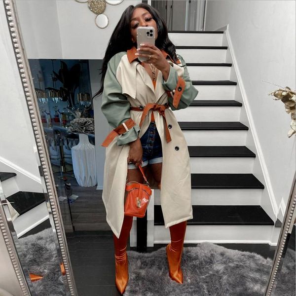 women's trench coats elegant fashion double-breasted belt long women casual cloak windbreaker autumn winter loose lapel office outerwea, Tan;black
women's trench coats elegant fashion double-breasted belt long women casual cloak windbreaker autumn winter loose lapel office outerwea, Tan;black