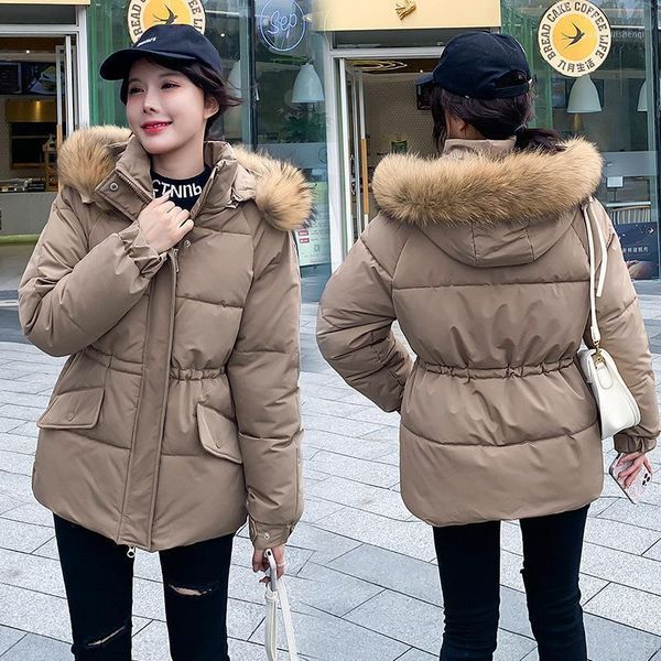 women's down & parkas short cotton jacket female 2021 winter korean loose detachable hooded thickened student bf bread, Black
women's down & parkas short cotton jacket female 2021 winter korean loose detachable hooded thickened student bf bread, Black
