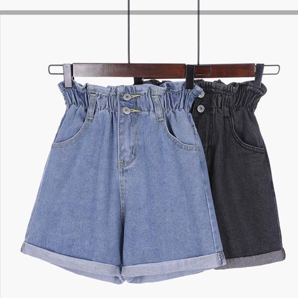 women's shorts 5xl elastic high waist denim women korean fashion roll up hem washed jeans female casual loose streetwear 2021 summer, White;black
women's shorts 5xl elastic high waist denim women korean fashion roll up hem washed jeans female casual loose streetwear 2021 summer, White;black