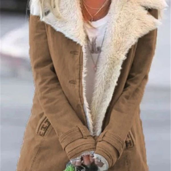 10 color 8 size 2020 selling autumn and winter wear plush thickened warm cotton women's coat, Tan;black
10 color 8 size 2020 selling autumn and winter wear plush thickened warm cotton women's coat, Tan;black