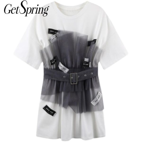 women t shirt patchwork color matching white plus size casual loose summer -shirt clothes 210430
women t shirt patchwork color matching white plus size casual loose summer -shirt clothes 210430