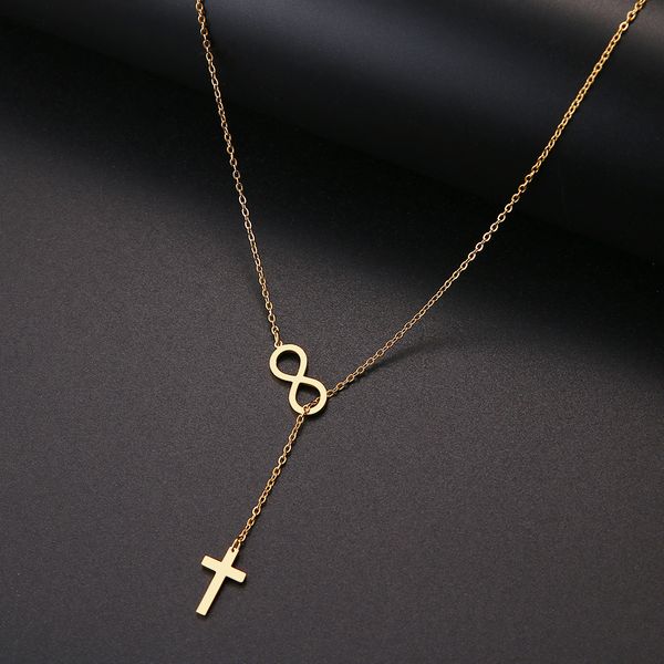 long pendant cross and digital 8 necklaces pendants for women simple design necklace stylish stainless steel jewelry, Silver
long pendant cross and digital 8 necklaces pendants for women simple design necklace stylish stainless steel jewelry, Silver