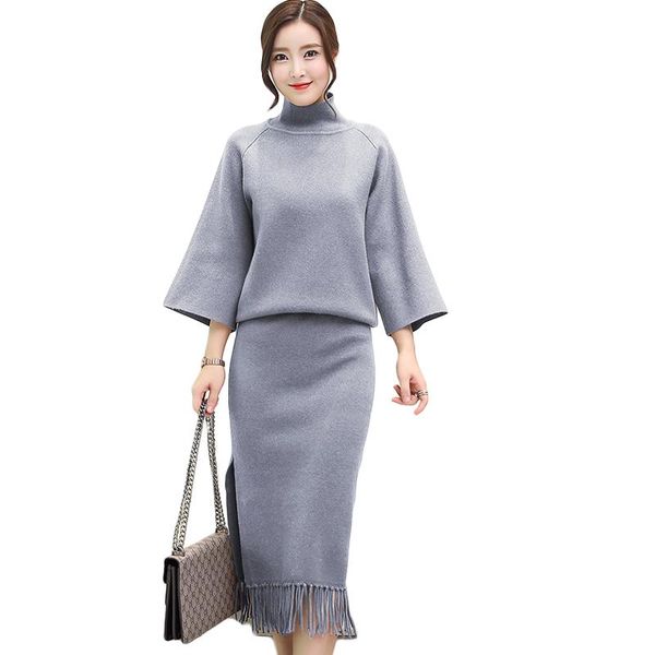women's two piece pants 2021 spring autumn women turtleneck long sleeve sweater +elegant tassel package hip skirt fashion sets d663, White
women's two piece pants 2021 spring autumn women turtleneck long sleeve sweater +elegant tassel package hip skirt fashion sets d663, White