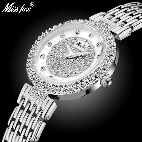 wristwatches missfox watch women famous brands luxury silver color elegant female bracelet waterproof party gifts for woman 2021, Slivery;brown
wristwatches missfox watch women famous brands luxury silver color elegant female bracelet waterproof party gifts for woman 2021, Slivery;brown