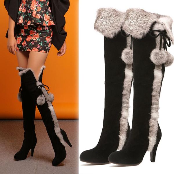 boots fashion women winter fluffy high heels shoes ladies cow suede over the knee round toes stiletto zipper black
boots fashion women winter fluffy high heels shoes ladies cow suede over the knee round toes stiletto zipper black
