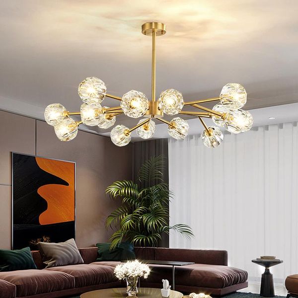 modern crystal chandelier luxury living room bedroom lamp nordic all copper ledg9 lighting kitchen ceiling pendant lamps
modern crystal chandelier luxury living room bedroom lamp nordic all copper ledg9 lighting kitchen ceiling pendant lamps