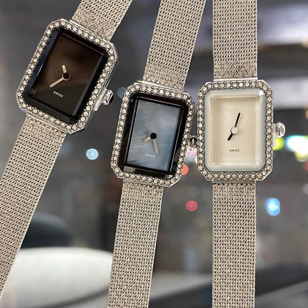 simple fashion business small square plate silver mesh belt quartz ladies watch for girlfriend wife birthday gift, Slivery;brown
simple fashion business small square plate silver mesh belt quartz ladies watch for girlfriend wife birthday gift, Slivery;brown