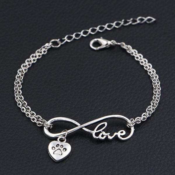charm bracelets 2021 women fashion jewelry dog & heart charms antique silver color diy handmade infinity love, Golden;silver
charm bracelets 2021 women fashion jewelry dog & heart charms antique silver color diy handmade infinity love, Golden;silver