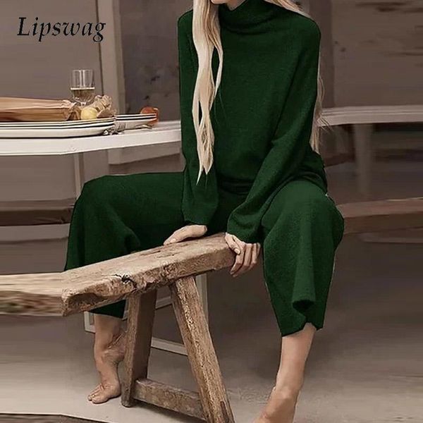 women's two piece pants fashion long sleeve suits homewear women casual solid knitted 2 set elegant turtleneck pullover + outfits, White
women's two piece pants fashion long sleeve suits homewear women casual solid knitted 2 set elegant turtleneck pullover + outfits, White