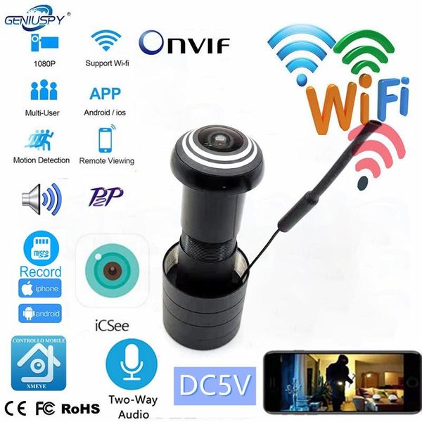 cameras mini peephole wifi door ip camera tf card two way audio eye hole security 1080p 1.66mm fisheye lens web p2p onvif
cameras mini peephole wifi door ip camera tf card two way audio eye hole security 1080p 1.66mm fisheye lens web p2p onvif
