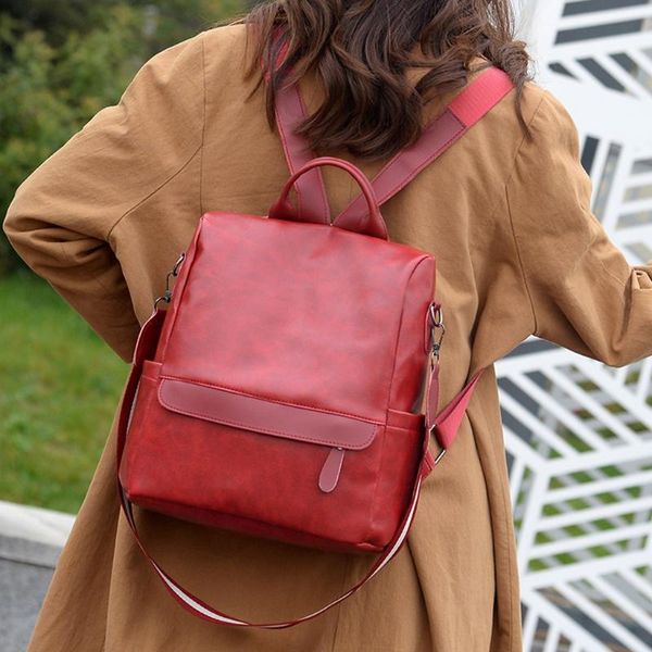 outdoor bags backpack leather female ladies fashion solid color waterproof school handbag tote shoulder #g2
outdoor bags backpack leather female ladies fashion solid color waterproof school handbag tote shoulder #g2