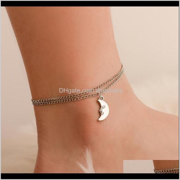 anklets jewelry summer beach retro european and american simple double moon anklet with accessories bsiux, Red;blue
anklets jewelry summer beach retro european and american simple double moon anklet with accessories bsiux, Red;blue