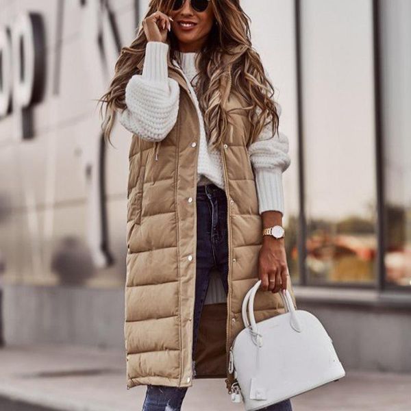 women's vests ladies hooded long vest jacket female cotton warm sleeveless coat fashion temperament solid single-breasted women top, Black;white
women's vests ladies hooded long vest jacket female cotton warm sleeveless coat fashion temperament solid single-breasted women top, Black;white