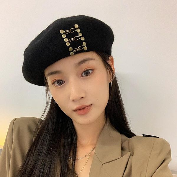 beanies heavy industry - high-quality autumn and winter wool beret women metal nail buckle british retro painter hat fashion net red
beanies heavy industry - high-quality autumn and winter wool beret women metal nail buckle british retro painter hat fashion net red