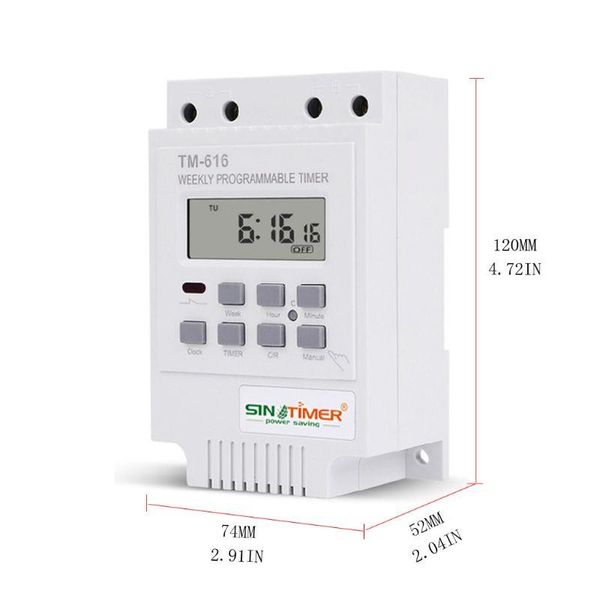 timers tm616w digital electronic timer switch 110/12v 30a 17 setting programmable relay
timers tm616w digital electronic timer switch 110/12v 30a 17 setting programmable relay