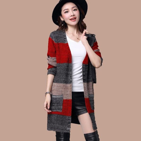 women's knits & tees sweater women cardigan fashion 2021 long sleeve striped autumn and winter cardigans casual loose knitted coat q11, White
women's knits & tees sweater women cardigan fashion 2021 long sleeve striped autumn and winter cardigans casual loose knitted coat q11, White