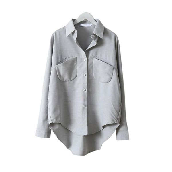 women's blouses & shirts women blouse long sleeve shirt vintage with pockets solid color for spring summer -mx8, White
women's blouses & shirts women blouse long sleeve shirt vintage with pockets solid color for spring summer -mx8, White