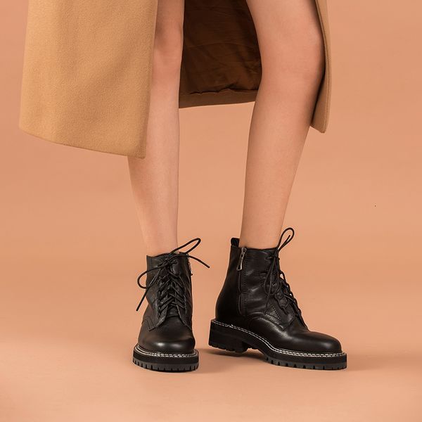 boots ankle women genuine cow leather lace-up slide zip round toe lady fashion boots winter shoes handmade 03446, Black
boots ankle women genuine cow leather lace-up slide zip round toe lady fashion boots winter shoes handmade 03446, Black