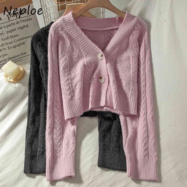 neploe loose fashion v-neck twist patchwork long sleeve coat autumn korean knitted cardigans solid color women sweater 210423, White
neploe loose fashion v-neck twist patchwork long sleeve coat autumn korean knitted cardigans solid color women sweater 210423, White
