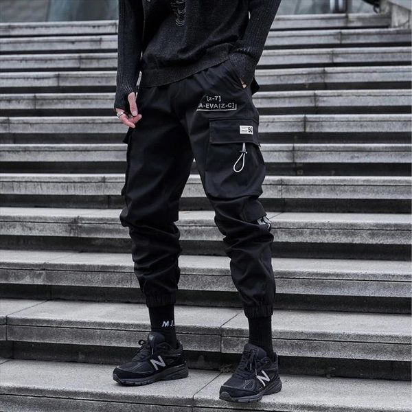 hip hop cargo casual women pant boy versatile student hong feng leotard handsome long harem joggers harajuku sweatpant, Black 
hip hop cargo casual women pant boy versatile student hong feng leotard handsome long harem joggers harajuku sweatpant, Black