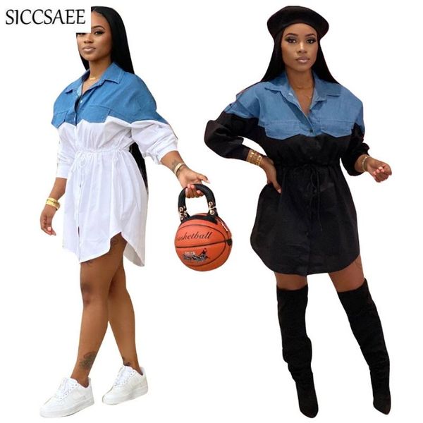 casual dresses turn down collar asymmetrical shirt dress mini cropped ropa mujer loose pinup high waist roupas femininas patchwork, Black;gray
casual dresses turn down collar asymmetrical shirt dress mini cropped ropa mujer loose pinup high waist roupas femininas patchwork, Black;gray