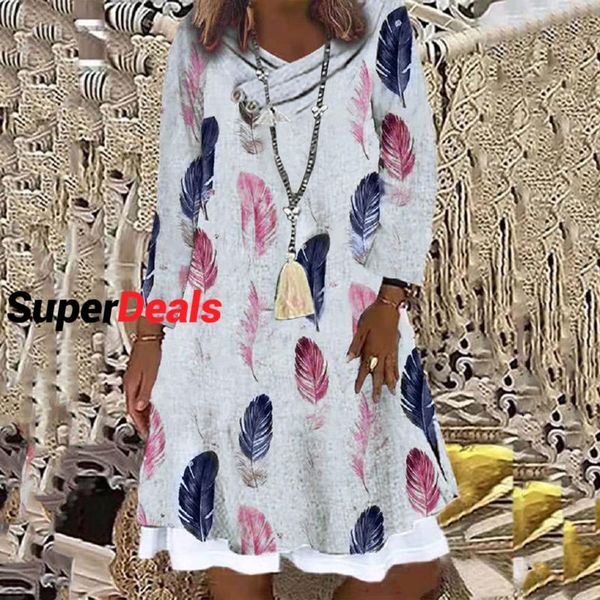 casual dresses elegant for women loose button fake two piece pile collar flower print long sleeve dress plus size clothing, Black;gray
casual dresses elegant for women loose button fake two piece pile collar flower print long sleeve dress plus size clothing, Black;gray