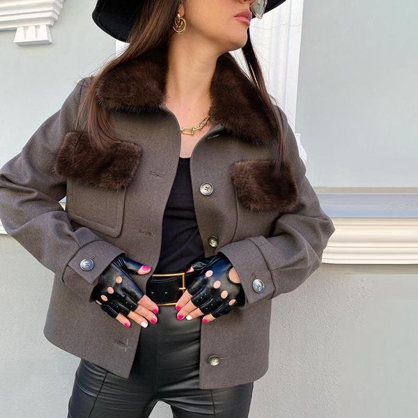women's wool & blends fall women woolen overcoat straight hairy collar pocket streetwear commute lady style black/brown slim warm fashi
women's wool & blends fall women woolen overcoat straight hairy collar pocket streetwear commute lady style black/brown slim warm fashi