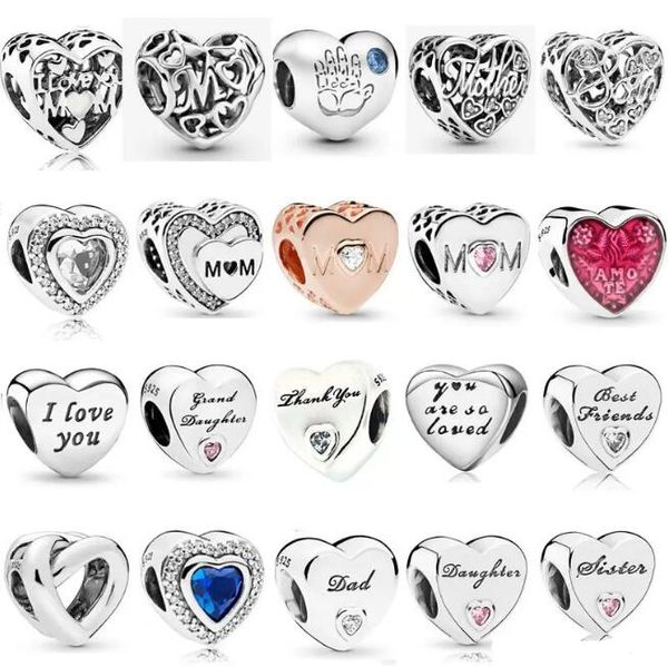 real 925 sterling silver mother's day beaded strands charms daughter love heart beads fit original charm bracelets bangle jewelry gift, Black
real 925 sterling silver mother's day beaded strands charms daughter love heart beads fit original charm bracelets bangle jewelry gift, Black