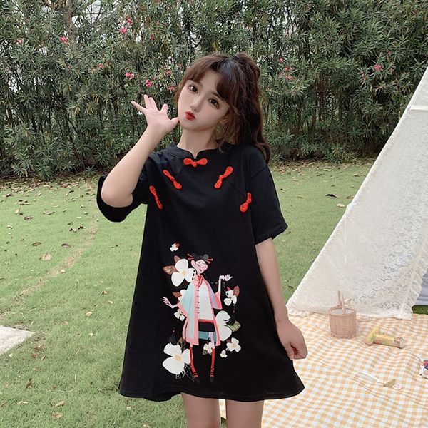 cheongsam dresses summer 2021 vintage oriental dress asian streetwear young girls short loose modern chinese dress qipao 10390, Red
cheongsam dresses summer 2021 vintage oriental dress asian streetwear young girls short loose modern chinese dress qipao 10390, Red
