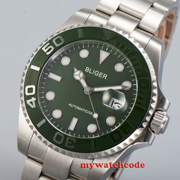 bliger green dial 4m automatic mens watch deployment closing saffierglas car date rotating bezel 30, Slivery;brown
bliger green dial 4m automatic mens watch deployment closing saffierglas car date rotating bezel 30, Slivery;brown