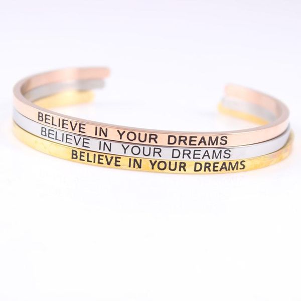 bangle 316l stainless steel engraved believe in your dreams positive inspirational quote cuff mantra bracelet for women men, Black
bangle 316l stainless steel engraved believe in your dreams positive inspirational quote cuff mantra bracelet for women men, Black
