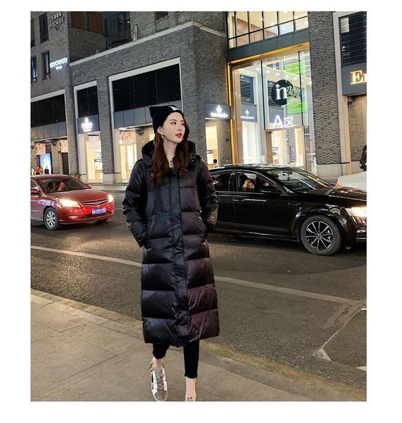 Women's Down & Parkas 90% White Duck Jacket Thick Long Winter Coat Hooded Korean Female Puffer Plus Size Outerwear 9H3F, Black
Women's Down & Parkas 90% White Duck Jacket Thick Long Winter Coat Hooded Korean Female Puffer Plus Size Outerwear 9H3F, Black
