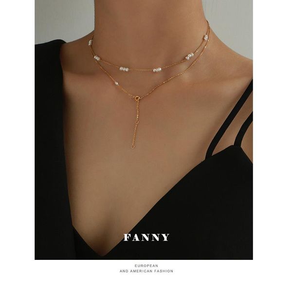 chains fanny french retro natural pearl necklace for women short clavicle chain ins cold style, Silver
chains fanny french retro natural pearl necklace for women short clavicle chain ins cold style, Silver