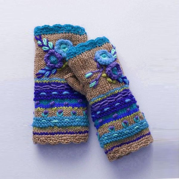 five fingers gloves women winter knit thermal warm velvet embroidere outdoor glove high elasticity patchwork fingerless cycling mittens, Blue;gray
five fingers gloves women winter knit thermal warm velvet embroidere outdoor glove high elasticity patchwork fingerless cycling mittens, Blue;gray